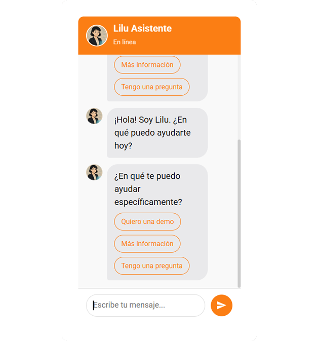 Lilu AI Chat Interface